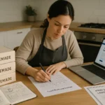 Home bakery license paperwork and kitchen setup to legally sell donuts from home.